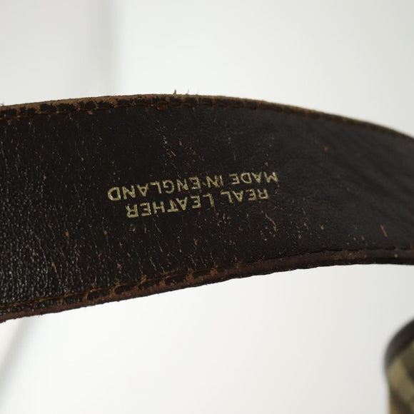 Burberrys Nova Check Shoulder Bag Canvas Beige Gold Auth ti3263