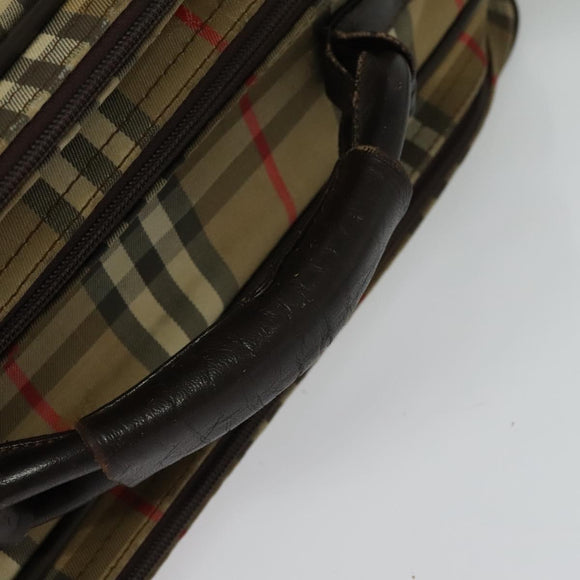 Burberrys Nova Check Shoulder Bag Canvas Beige Gold Auth ti3263