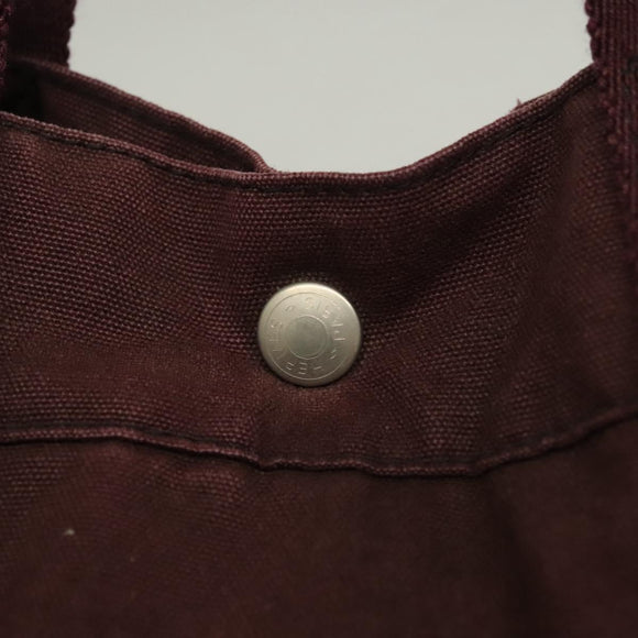 HERMES Fourre Tout MM Hand Bag Canvas Navy Auth ti3264