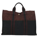 HERMES Fourre Tout MM Hand Bag Canvas Navy Auth ti3264-2