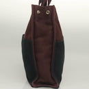 HERMES Fourre Tout MM Hand Bag Canvas Navy Auth ti3264-5