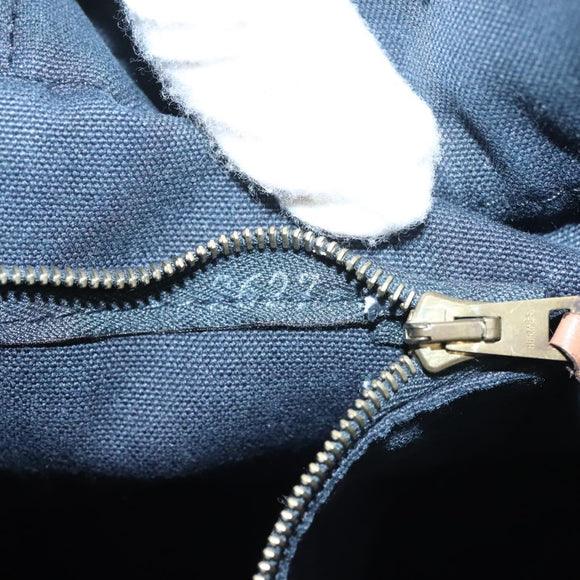 HERMES Fourre Tout MM Hand Bag Canvas Navy Auth ti3265