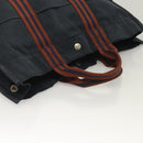 HERMES Fourre Tout MM Hand Bag Canvas Navy Auth ti3265-6