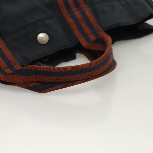 HERMES Fourre Tout MM Hand Bag Canvas Navy Auth ti3265