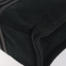 HERMES Fourre Tout PM Hand Bag Canvas Black Gray Silver Auth ti3266-10