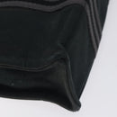 HERMES Fourre Tout PM Hand Bag Canvas Black Gray Silver Auth ti3266-11