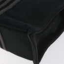 HERMES Fourre Tout PM Hand Bag Canvas Black Gray Silver Auth ti3266-12