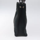 HERMES Fourre Tout PM Hand Bag Canvas Black Gray Silver Auth ti3266-5