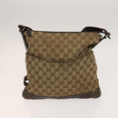 GUCCI GG Canvas Shoulder Bag 3Set Beige Navy Brown Auth ti3267-10