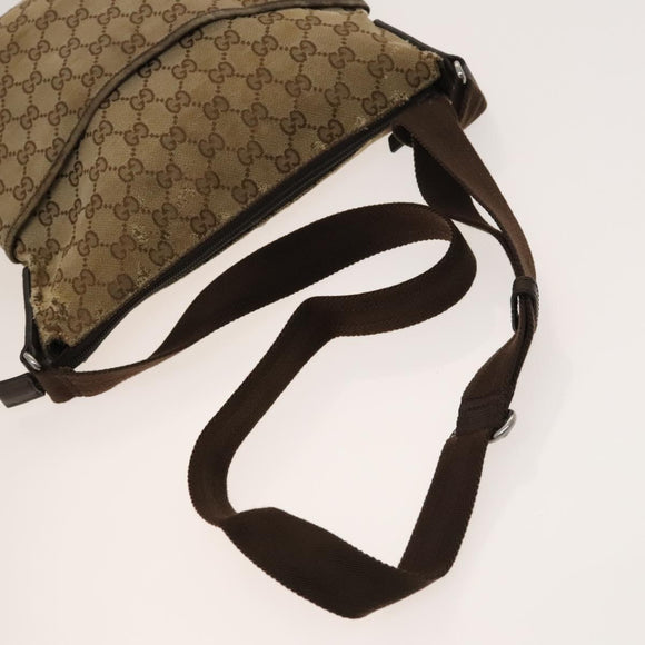 GUCCI GG Canvas Shoulder Bag 3Set Beige Navy Brown Auth ti3267