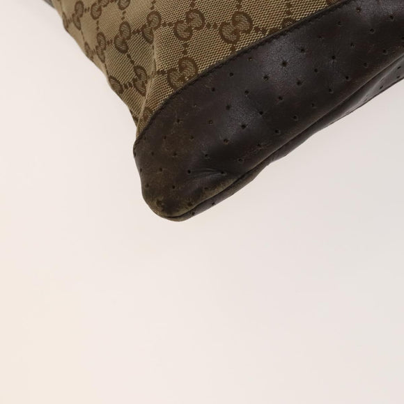 GUCCI GG Canvas Shoulder Bag 3Set Beige Navy Brown Auth ti3267