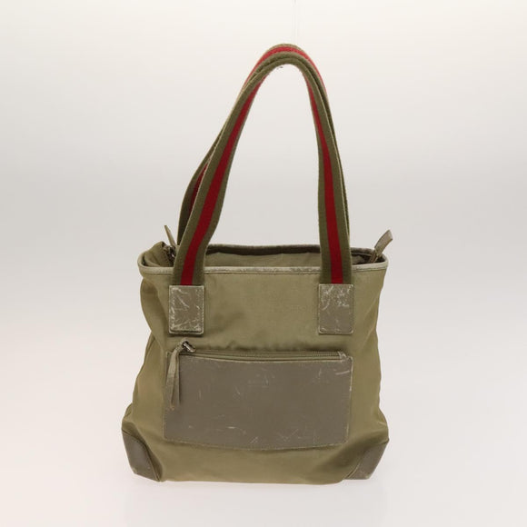 GUCCI GG Canvas Shoulder Bag 3Set Beige Navy Brown Auth ti3267