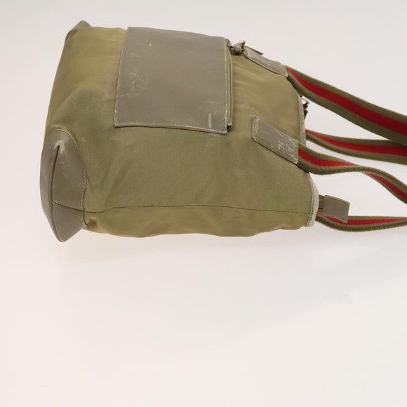 GUCCI GG Canvas Shoulder Bag 3Set Beige Navy Brown Auth ti3267