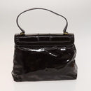 BALLY Fendi Hand Bag PVC Enamel 3Set Black Brown Auth ti3268-19