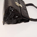 BALLY Fendi Hand Bag PVC Enamel 3Set Black Brown Auth ti3268-20