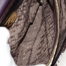 BALLY Fendi Hand Bag PVC Enamel 3Set Black Brown Auth ti3268-25