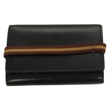 GUCCI GG Canvas Wallet Leather 4Set Black Beige gold Auth ti3271 - 0