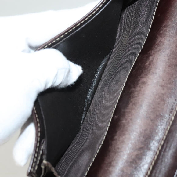 GUCCI GG Canvas Wallet Leather 4Set Black Beige gold Auth ti3271