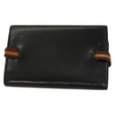 GUCCI GG Canvas Wallet Leather 4Set Black Beige gold Auth ti3271-3