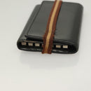 GUCCI GG Canvas Wallet Leather 4Set Black Beige gold Auth ti3271-4