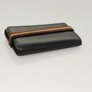 GUCCI GG Canvas Wallet Leather 4Set Black Beige gold Auth ti3271-5