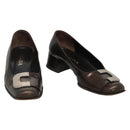 PRADA Shoes Patent leather Brown Auth ti3272-1