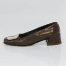 PRADA Shoes Patent leather Brown Auth ti3272-12