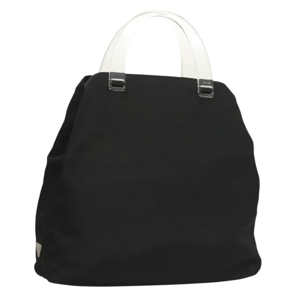 PRADA Hand Bag Nylon Black Silver Auth ti3274