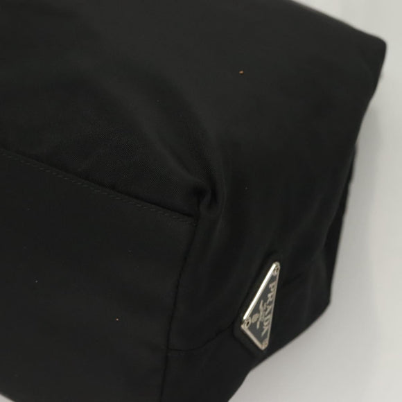 PRADA Hand Bag Nylon Black Silver Auth ti3274