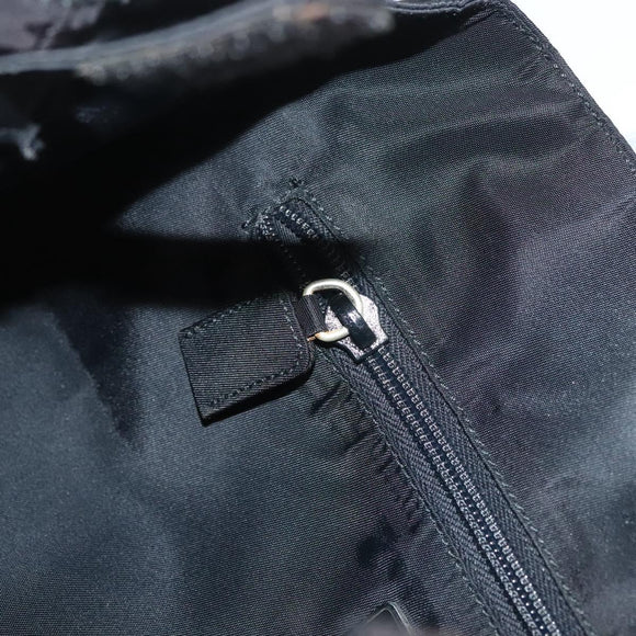 PRADA Hand Bag Nylon Black Silver Auth ti3274