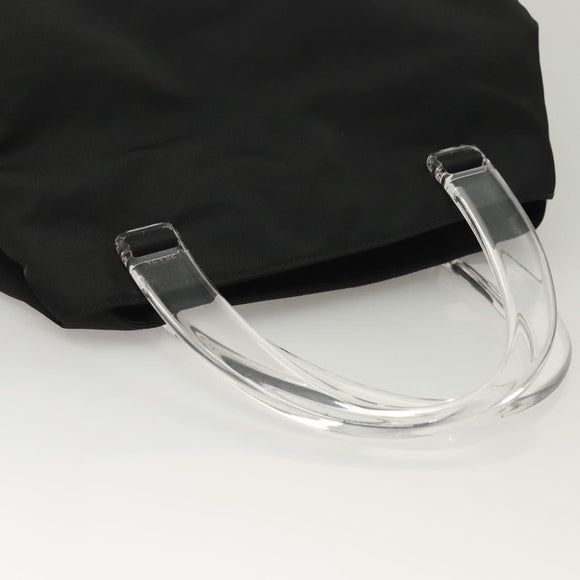 PRADA Hand Bag Nylon Black Silver Auth ti3274
