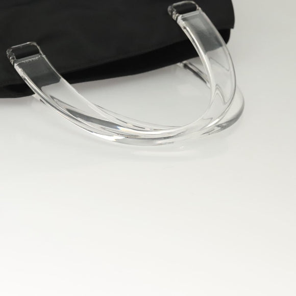 PRADA Hand Bag Nylon Black Silver Auth ti3274