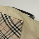 BURBERRY Blue Label Hand Bag Nylon Beige Silver Auth ti3277-14