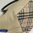 BURBERRY Blue Label Hand Bag Nylon Beige Silver Auth ti3277-15