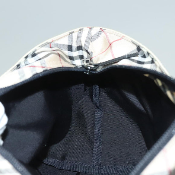 BURBERRY Blue Label Hand Bag Nylon Beige Silver Auth ti3277