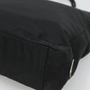 PRADA Tote Bag Nylon Black Silver Auth ti3279-15