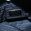 PRADA Tote Bag Nylon Black Silver Auth ti3279-18