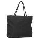 PRADA Tote Bag Nylon Black Silver Auth ti3279-1