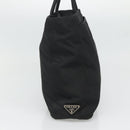 PRADA Tote Bag Nylon Black Silver Auth ti3279-3