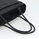 PRADA Tote Bag Nylon Black Silver Auth ti3279-7