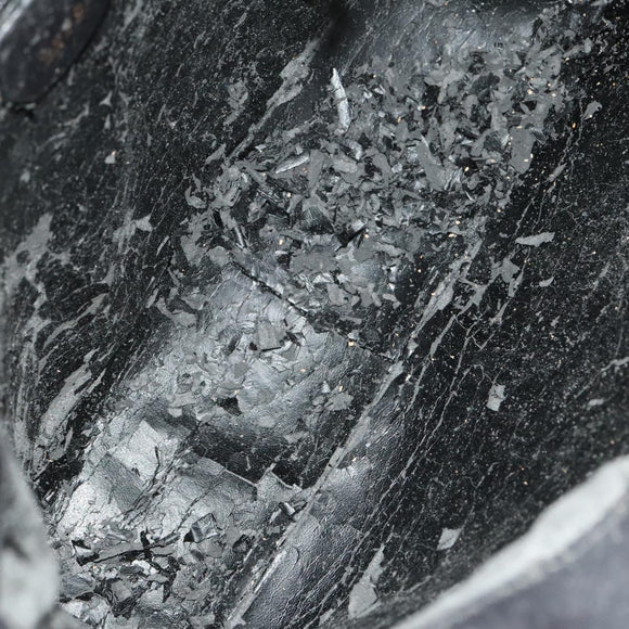 GUCCI Bamboo Shoulder Bag Suede 2way Black Gold 001 2404 16380 Auth ti3280