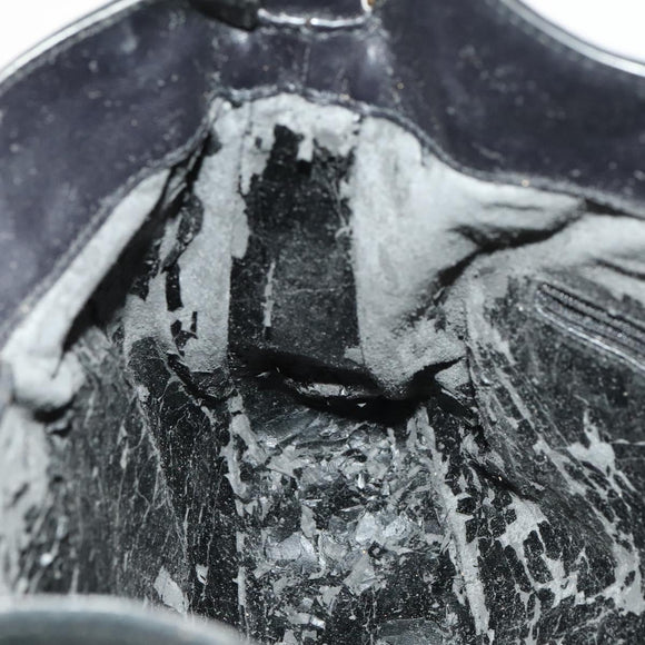 GUCCI Bamboo Shoulder Bag Suede 2way Black Gold 001 2404 16380 Auth ti3280