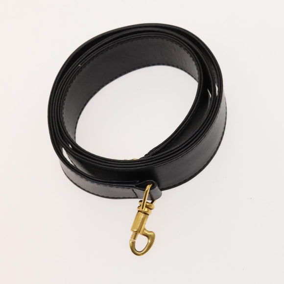 GUCCI Bamboo Shoulder Bag Suede 2way Black Gold 001 2404 16380 Auth ti3280