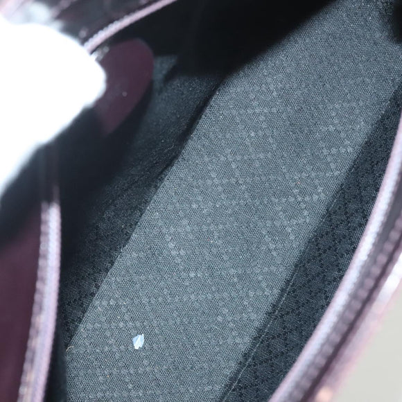 GUCCI Bamboo Hand Bag Nylon 2way Brown Silver 000 1998 0540 Auth ti3282