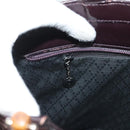 GUCCI Bamboo Hand Bag Nylon 2way Brown Silver 000 1998 0540 Auth ti3282-20