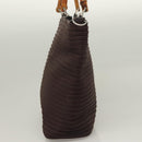GUCCI Bamboo Hand Bag Nylon 2way Brown Silver 000 1998 0540 Auth ti3282-3