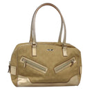 GUCCI GG Canvas Hand Bag Gold Tone 002 1115 Auth ti3284-1