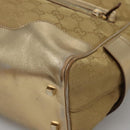 GUCCI GG Canvas Hand Bag Gold Tone 002 1115 Auth ti3284-9