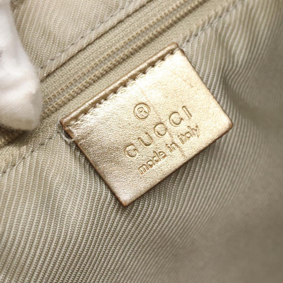 GUCCI GG Canvas Hand Bag Gold Tone 002 1115 Auth ti3284