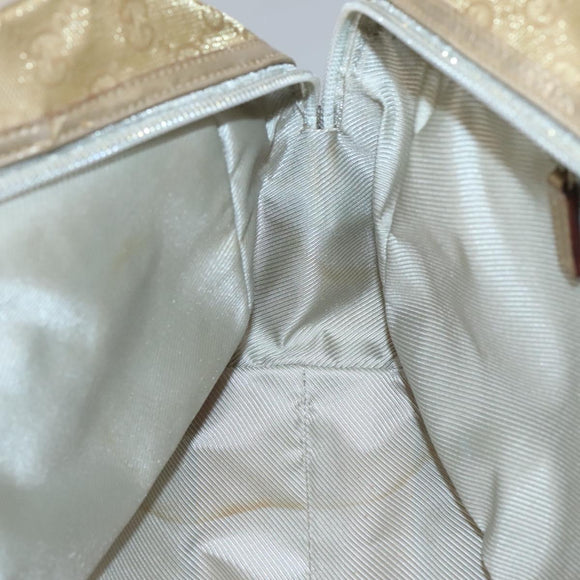 GUCCI GG Canvas Hand Bag Gold Tone 002 1115 Auth ti3284